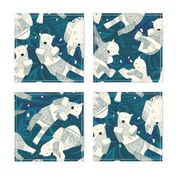 arctic polar bears blue