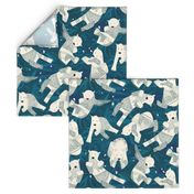 arctic polar bears blue