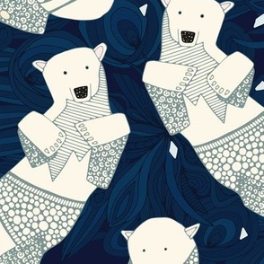 arctic polar bears midnight