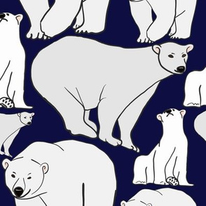 polar bear family