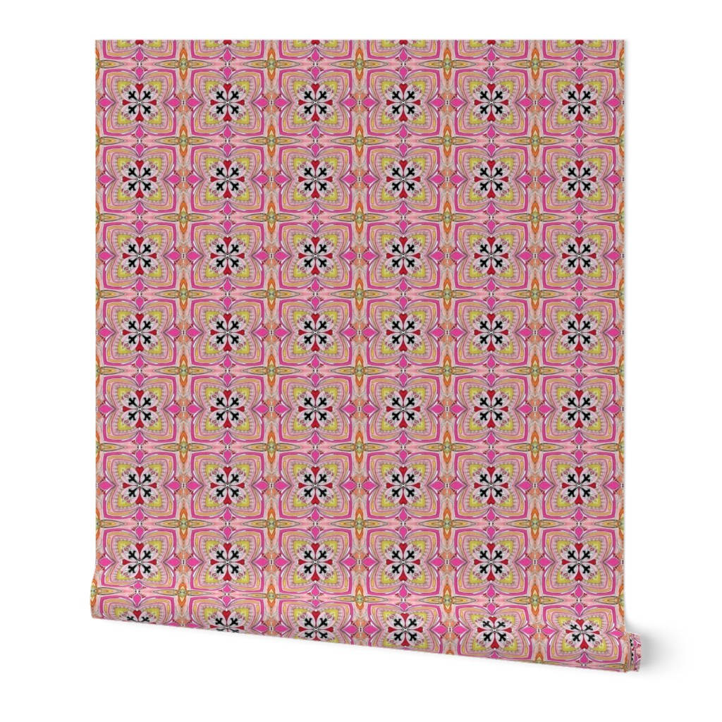 Square Three (pink) small scale repeat