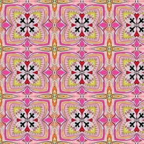 Square Three (pink) small scale repeat