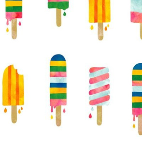 summer watercolor popsicles (more space)