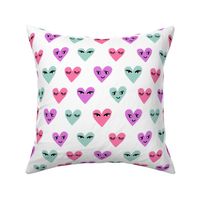 heart face cute valentines day love fabric hearts pastel