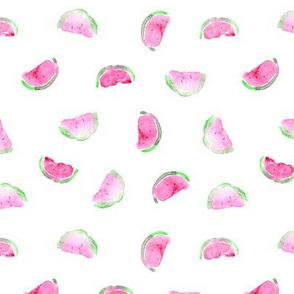 Baby watermelons in watercolor