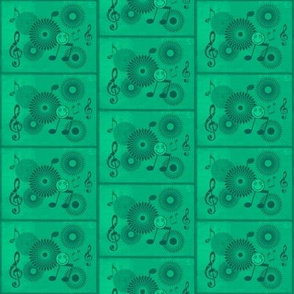 MDZ20 - Small -  Musical Daze Tiles in  Mellow Monochromatic Green
