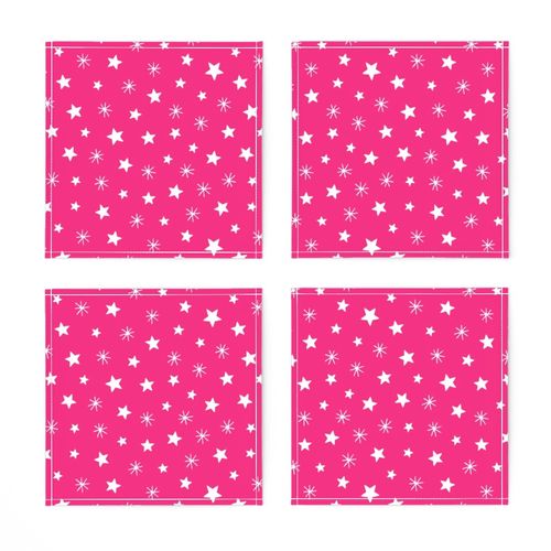 Angels playful stars pink