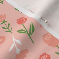 floral // cute minimal flowers garden fabric blooms botanical print blush