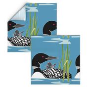 Loon panel, 18" square