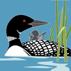 Loon panel, 18" square