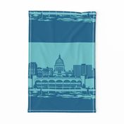 Madison panel, 18" blue