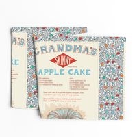 apple cake tea towel 092617