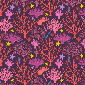 coral reef pattern 2. under the sea.