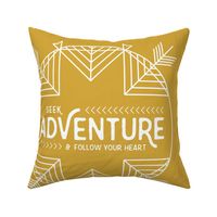Seek Adventure Lovey - Mustard - 18 inch