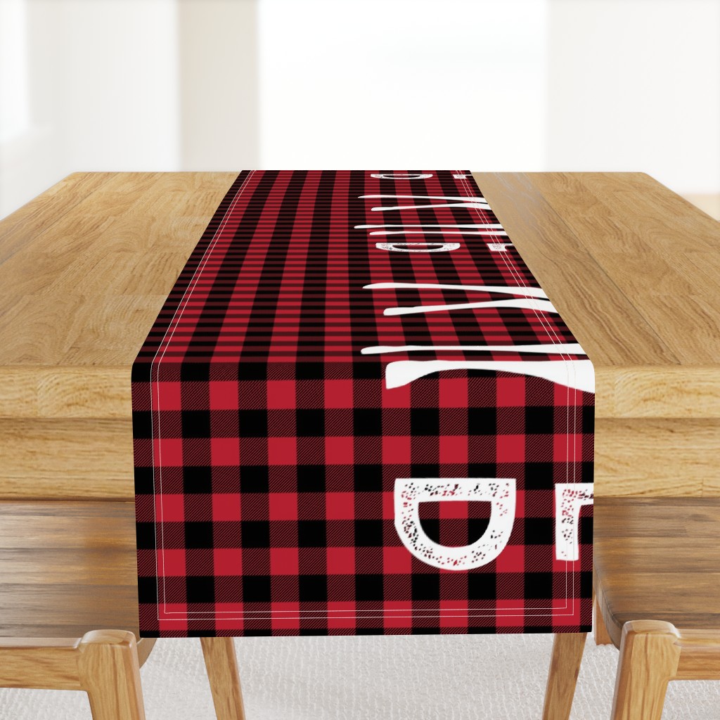 MINKY layout - You are so deerly loved - buffalo plaid