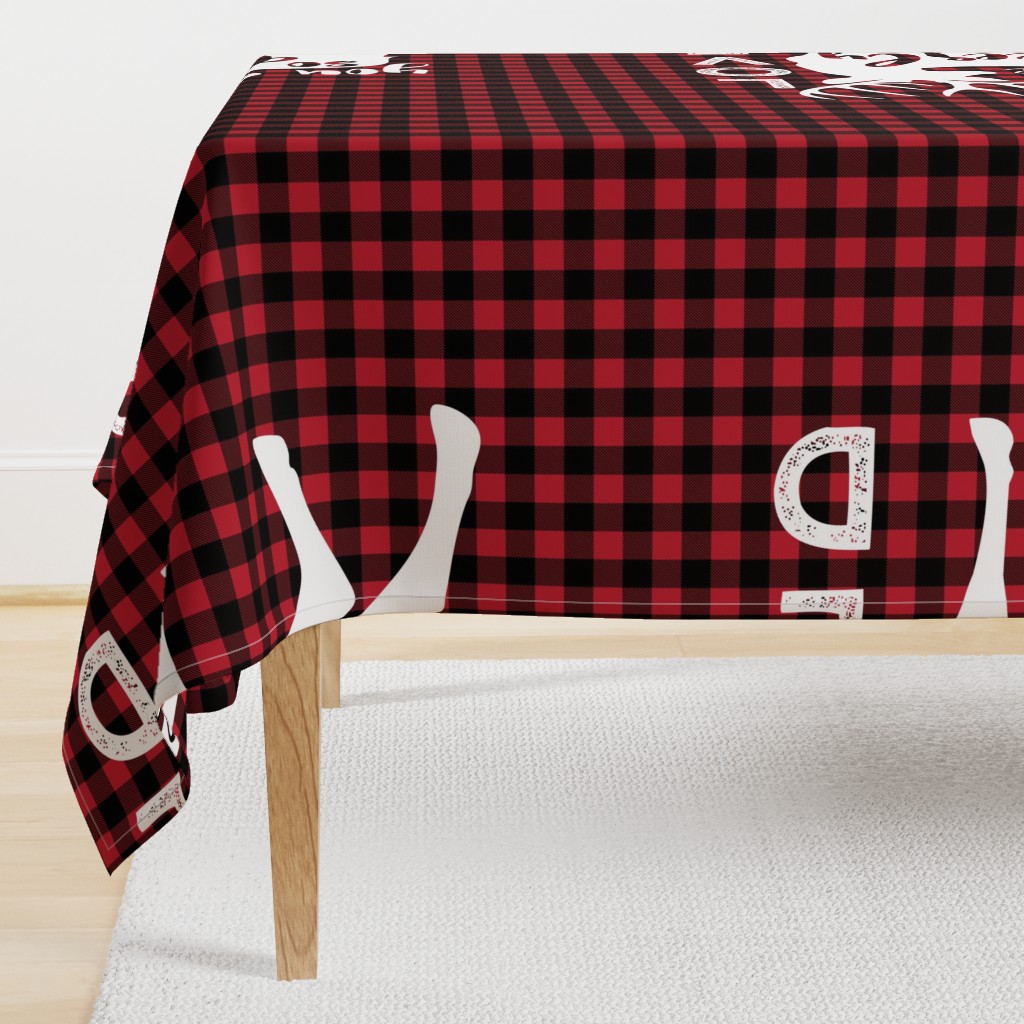 MINKY layout - You are so deerly loved - buffalo plaid