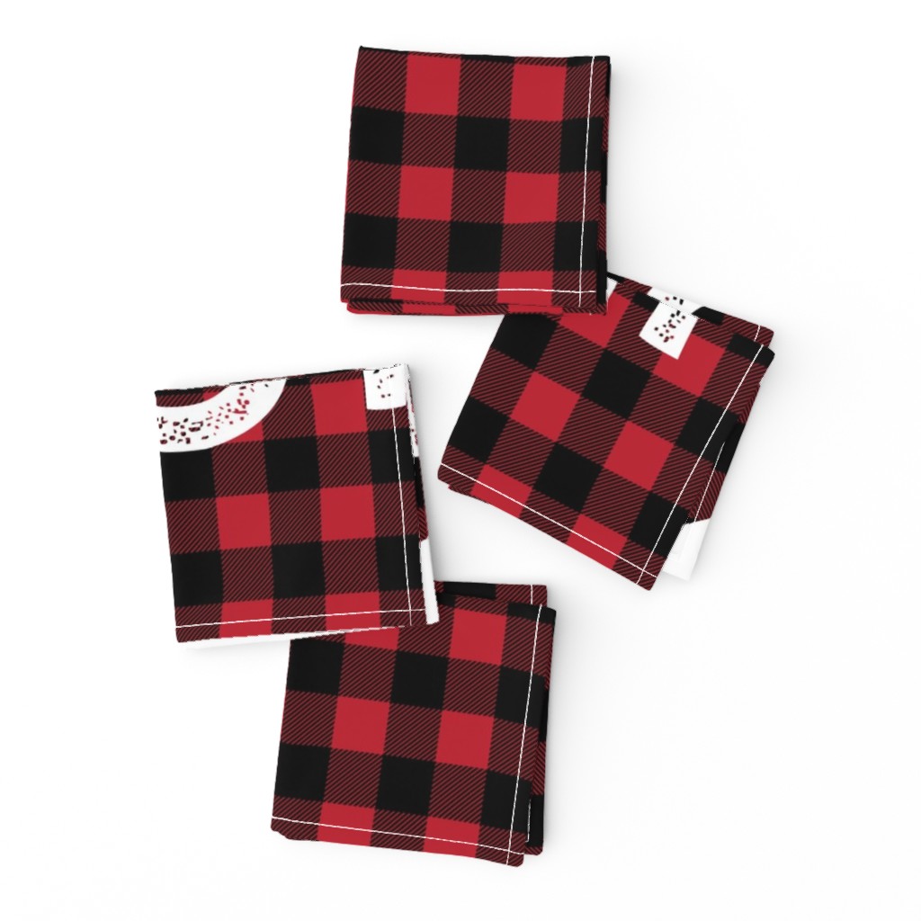 MINKY layout - You are so deerly loved - buffalo plaid