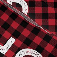 MINKY layout - You are so deerly loved - buffalo plaid