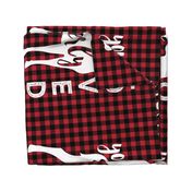 MINKY layout - You are so deerly loved - buffalo plaid