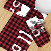 MINKY layout - You are so deerly loved - buffalo plaid