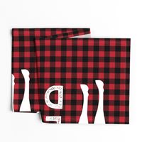 MINKY layout - You are so deerly loved - buffalo plaid