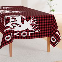 MINKY layout - You are so deerly loved - buffalo plaid