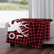 MINKY layout - You are so deerly loved - buffalo plaid