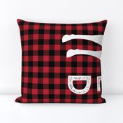 MINKY layout - You are so deerly loved - buffalo plaid