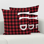 MINKY layout - You are so deerly loved - buffalo plaid