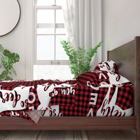 MINKY layout - You are so deerly loved - buffalo plaid