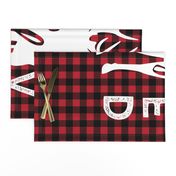 MINKY layout - You are so deerly loved - buffalo plaid