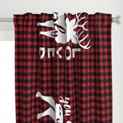 MINKY layout - You are so deerly loved - buffalo plaid