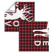 MINKY layout - You are so deerly loved - buffalo plaid