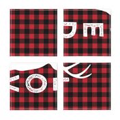 MINKY layout - You are so deerly loved - buffalo plaid