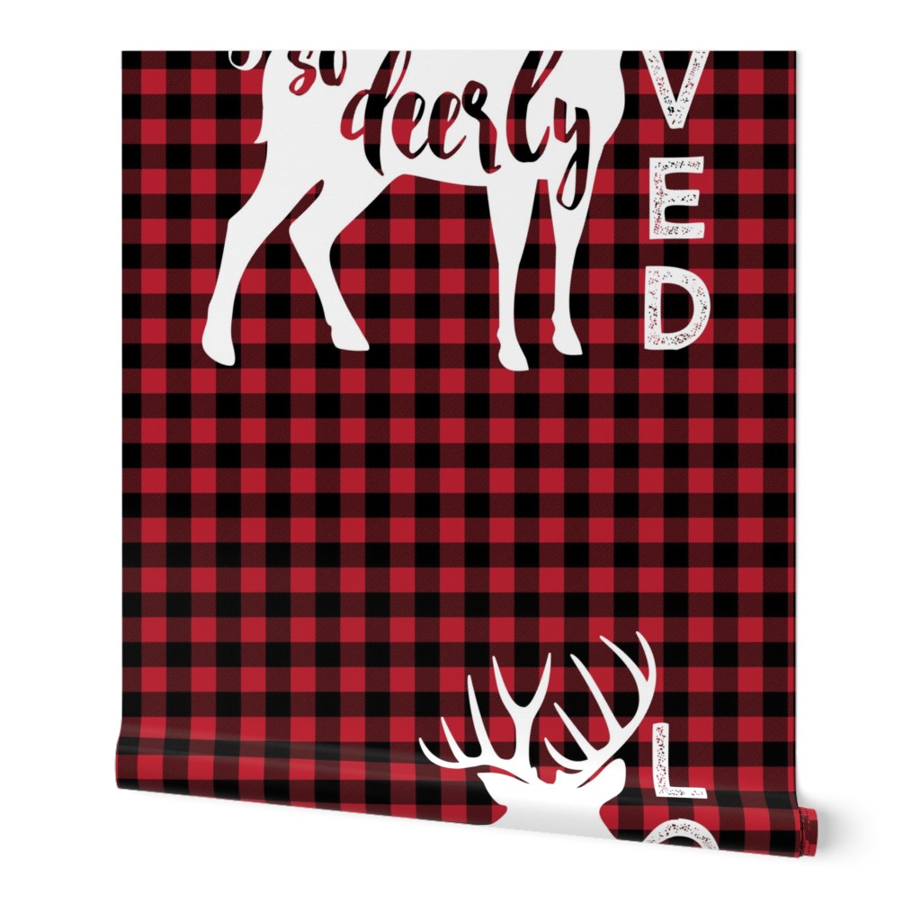 27"  layout - You are so deerly loved - buffalo plaid