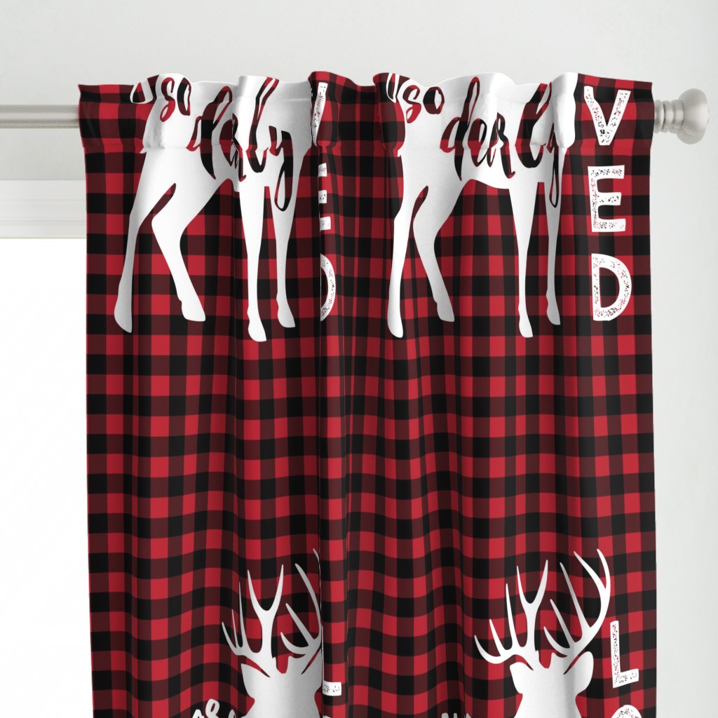 27"  layout - You are so deerly loved - buffalo plaid