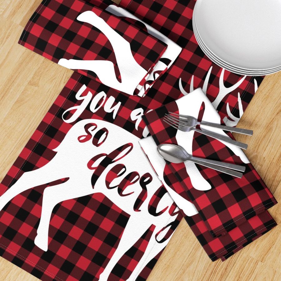 27"  layout - You are so deerly loved - buffalo plaid