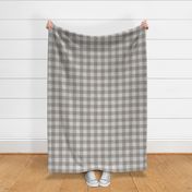 1.75” textured Plaid - Light Grey and Taupe