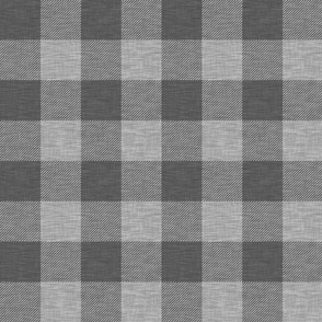 2.5” textured plaid - dark grey