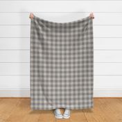 2” Textured Plaid - Beige and Dark Grey - Buffalo Plaid