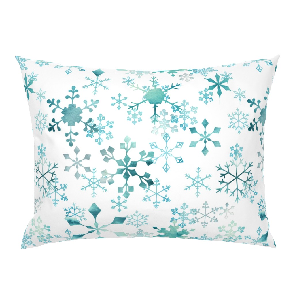 Snowflake Crystals on White