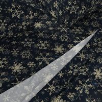 Snowflake crystals in gold