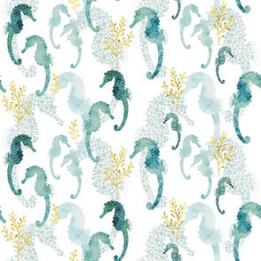 Pointillism Seahorse small