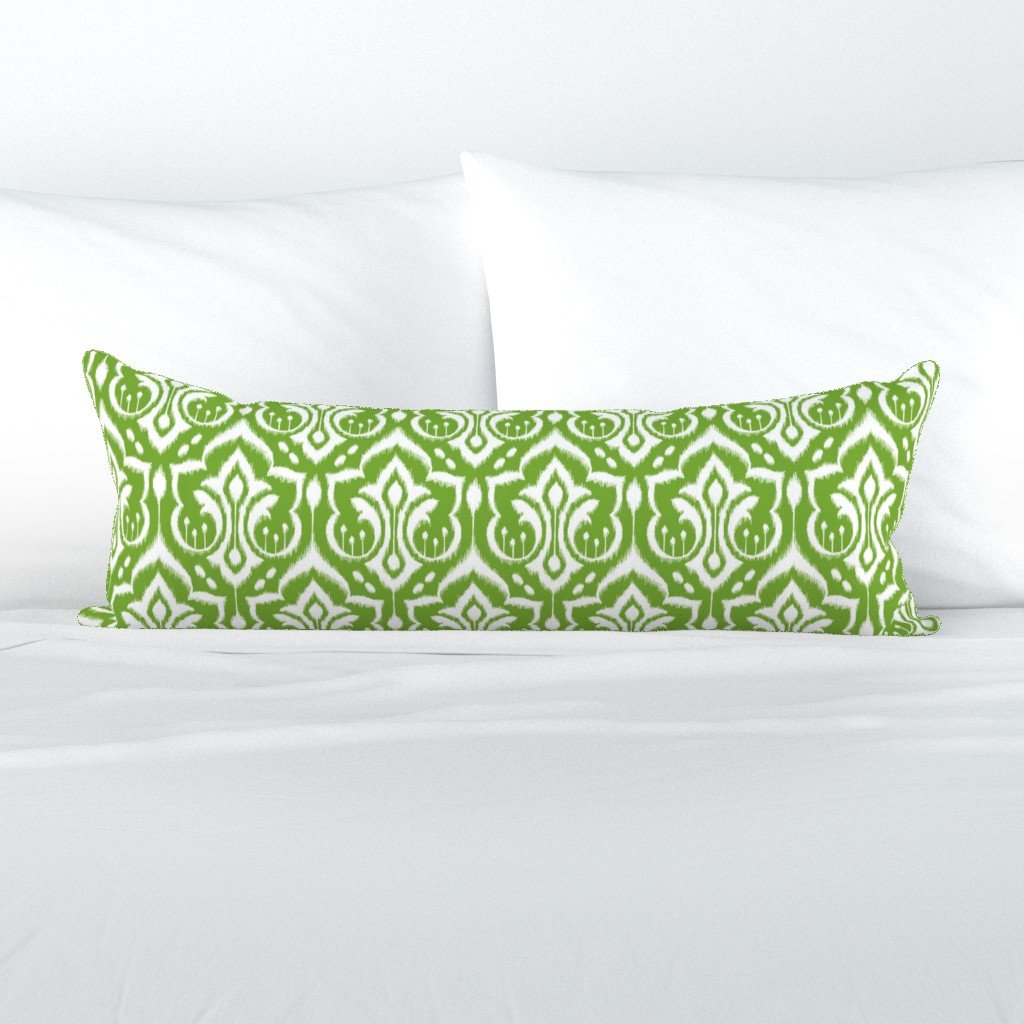 Ikat Damask - Mistletoe Green