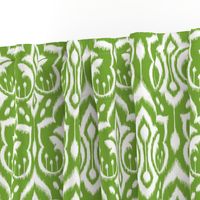 Ikat Damask - Mistletoe Green