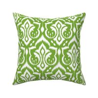 Ikat Damask - Mistletoe Green