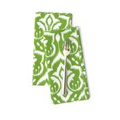 Ikat Damask - Mistletoe Green