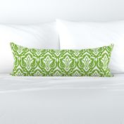 Ikat Damask - Mistletoe Green