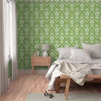 Ikat Damask - Mistletoe Green