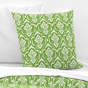 Ikat Damask - Mistletoe Green